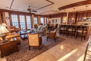 Penthouse living and dining area