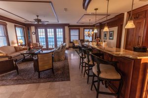 Penthouse living and dining area