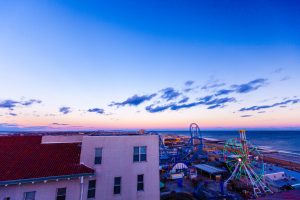 Rooftop view of boardwalk