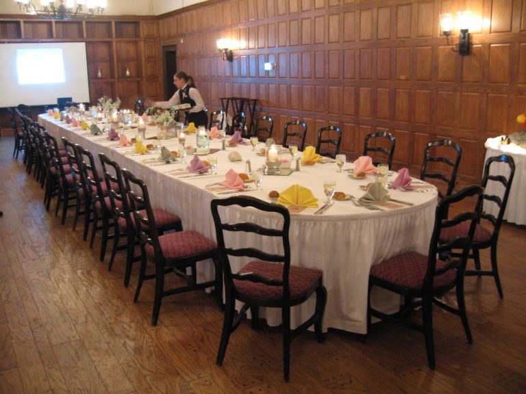 Boardroom long table setup