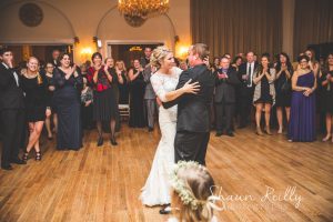 bride and groom first dance