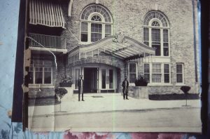 Vintage black and white photo of doormen from earl 1900s