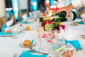 Champagne Being poured into glass