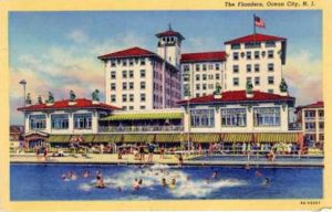 Vintage colorful postcard of the flanders hotel