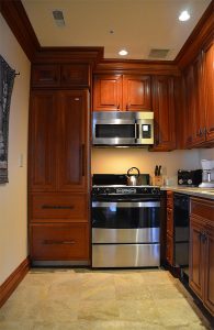 Interior suite kitche oven microwave stove