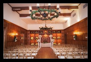 Board room with ceremony setup