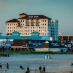 The Flanders Hotel from the beach