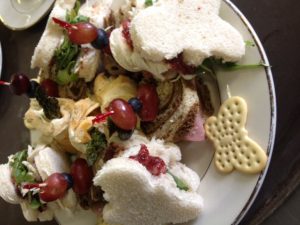 High Tea finger sandwiches and crackers