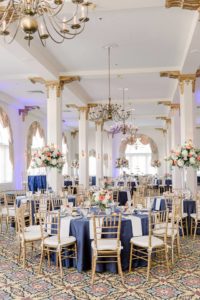 Candlelight Ballroom interior, blue decor